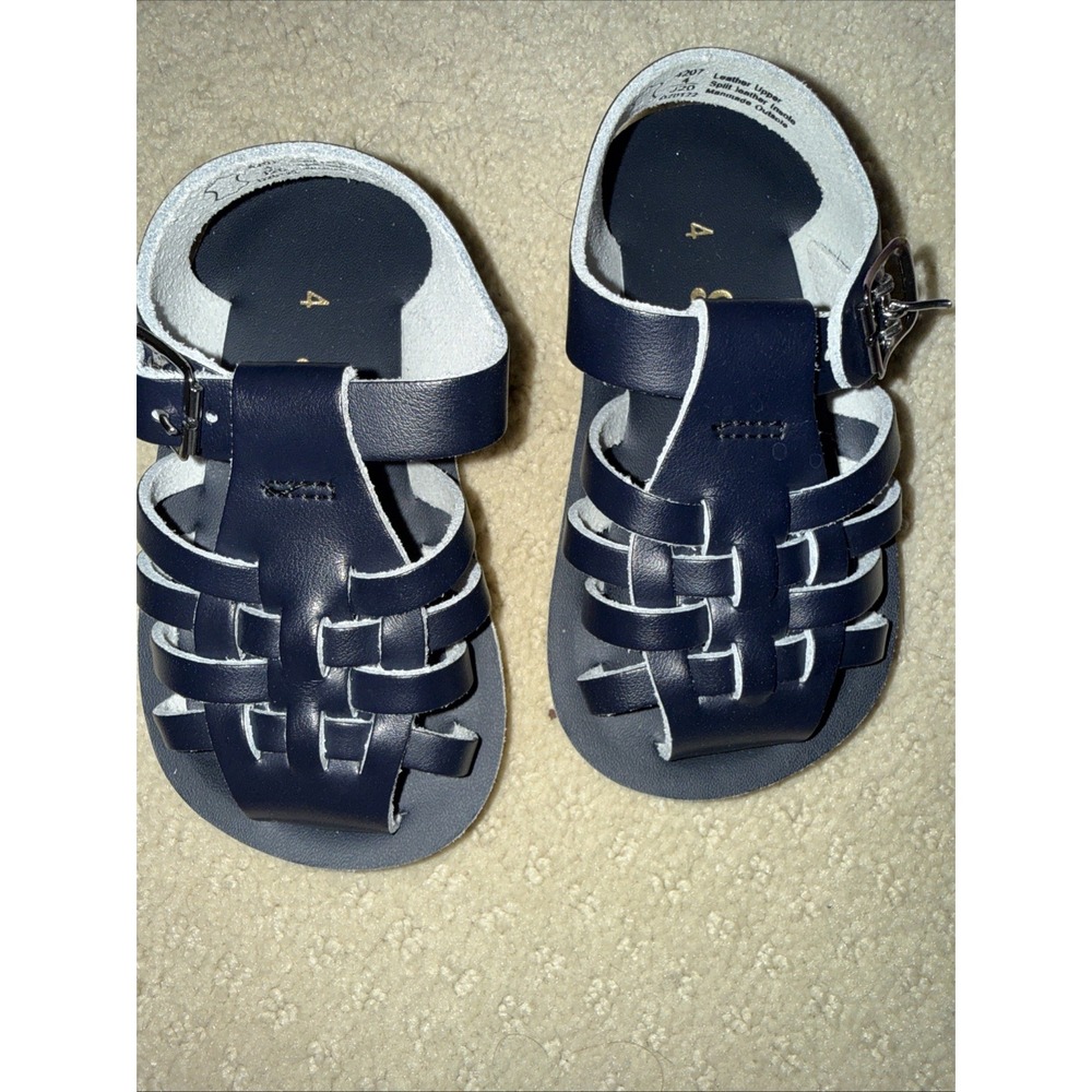 Sun San Saltwater Surfer Sandal Toddler Boy Size 4 Navy NWOB